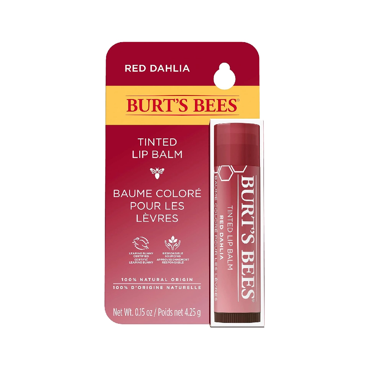 Burt's Bees Tinted Lip Balm on a white background