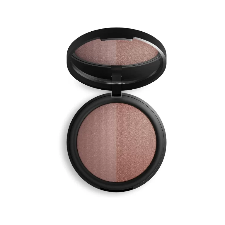 Inika Baked Mineral Blush Duo Natural Makeup on a white background