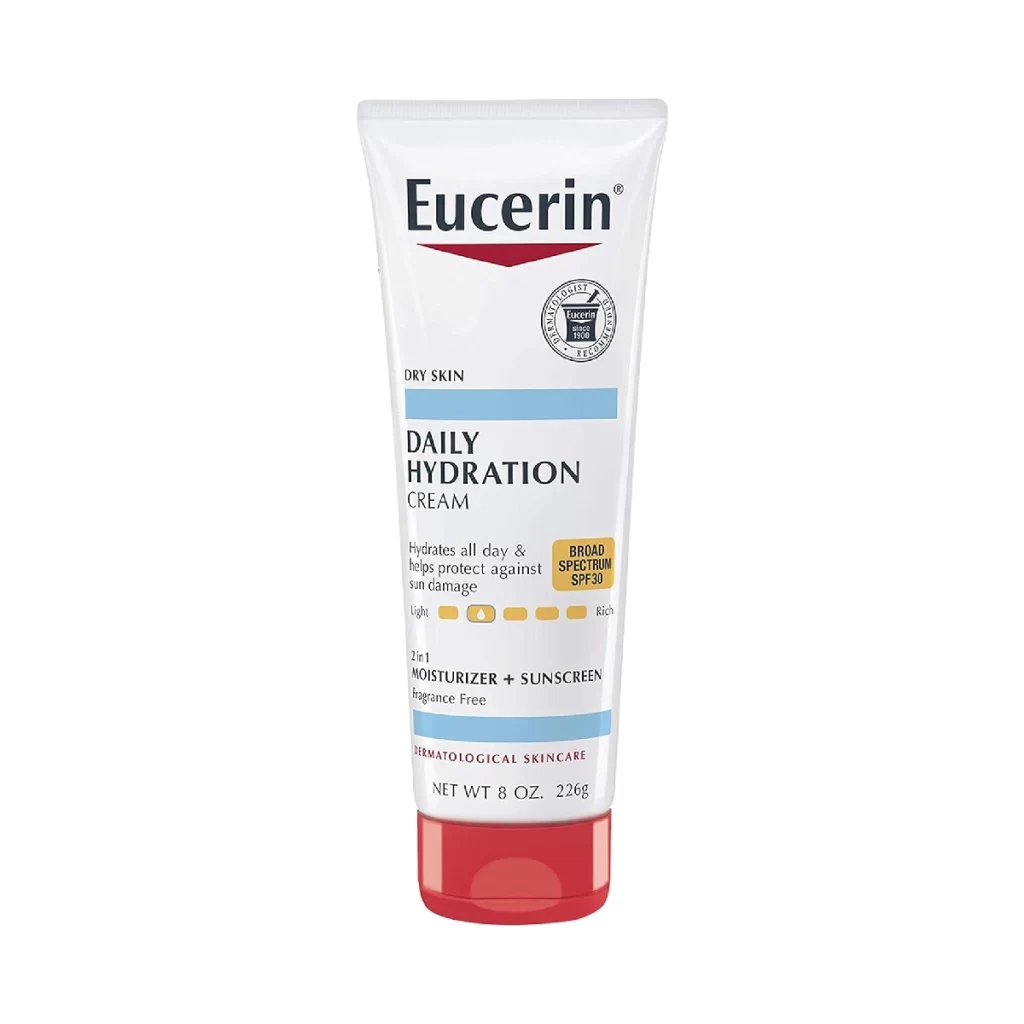 Eucerin Daily Hydration Broad Spectrum SPF 30 Sunscreen Body Cream for Dry Skin