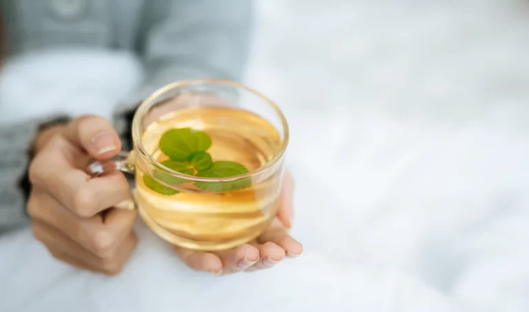 A cup of green tea, symbolizing its role in anti-aging.