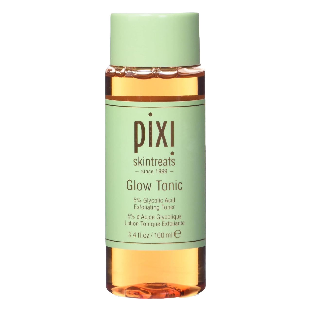 Bottle of Pixi Glow Tonic against a white background