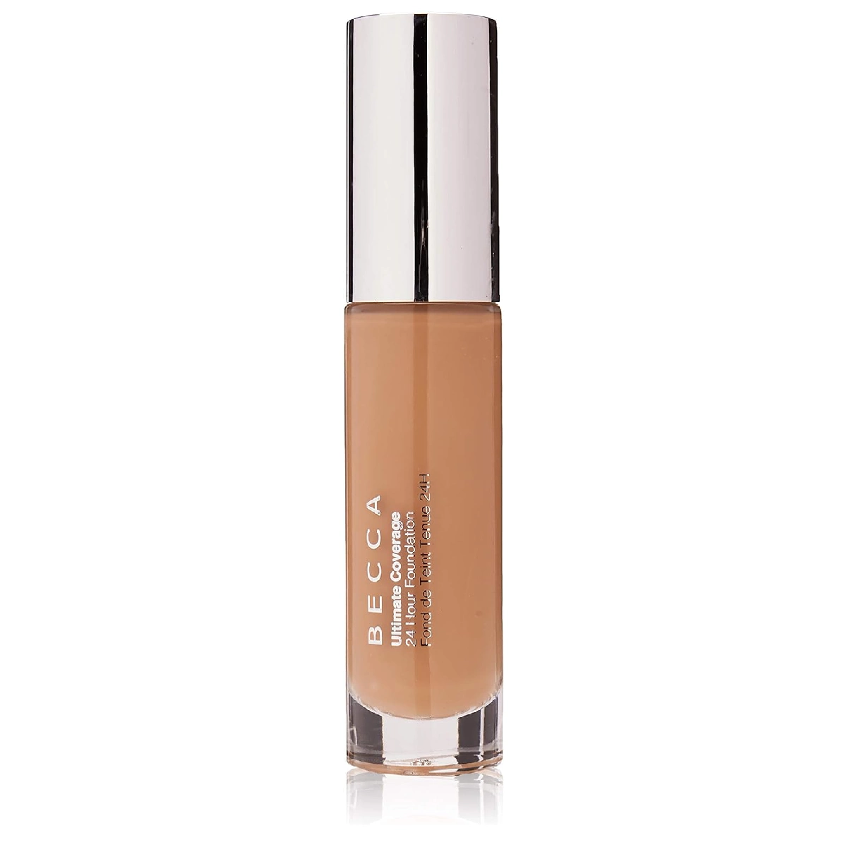 Becca Ultimate Coverage 24 Hour Foundation bottle on a white background