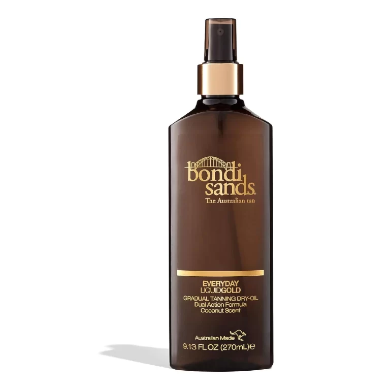 Bondi Sands Liquid Gold Coconut Scent Gradual Tanning bottle against a white background