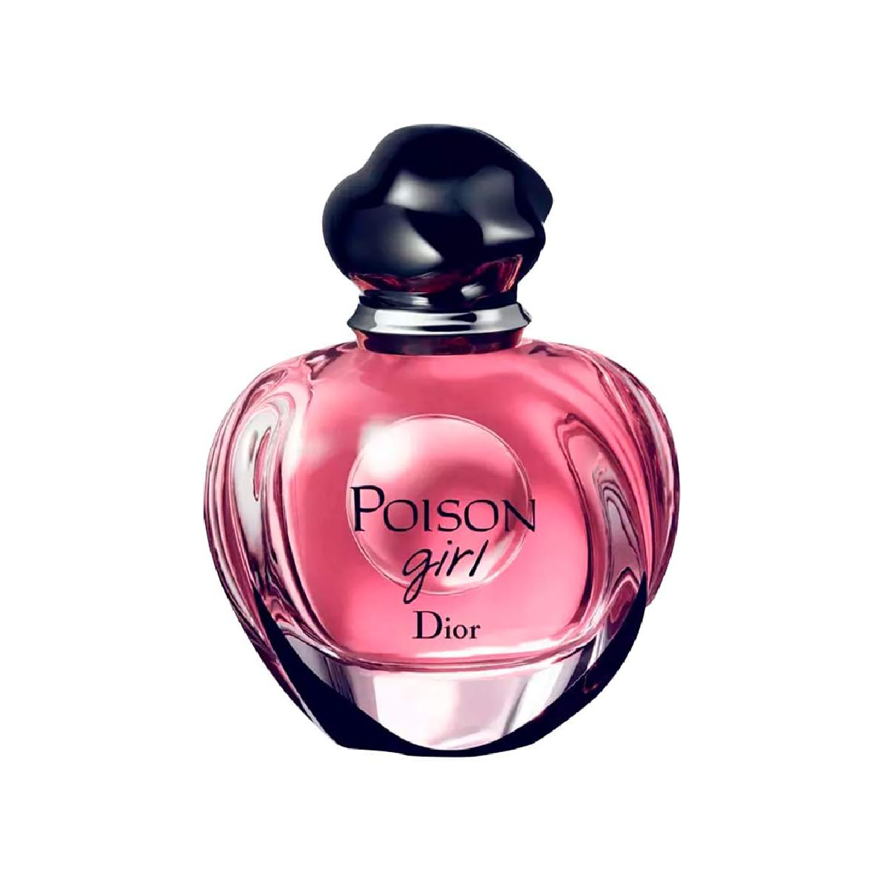 A bottle of Dior Poison Girl against a white background.