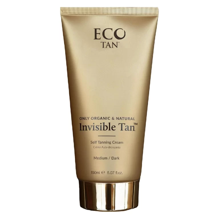 Bottle of Eco Tan Invisible Tan on a white background
