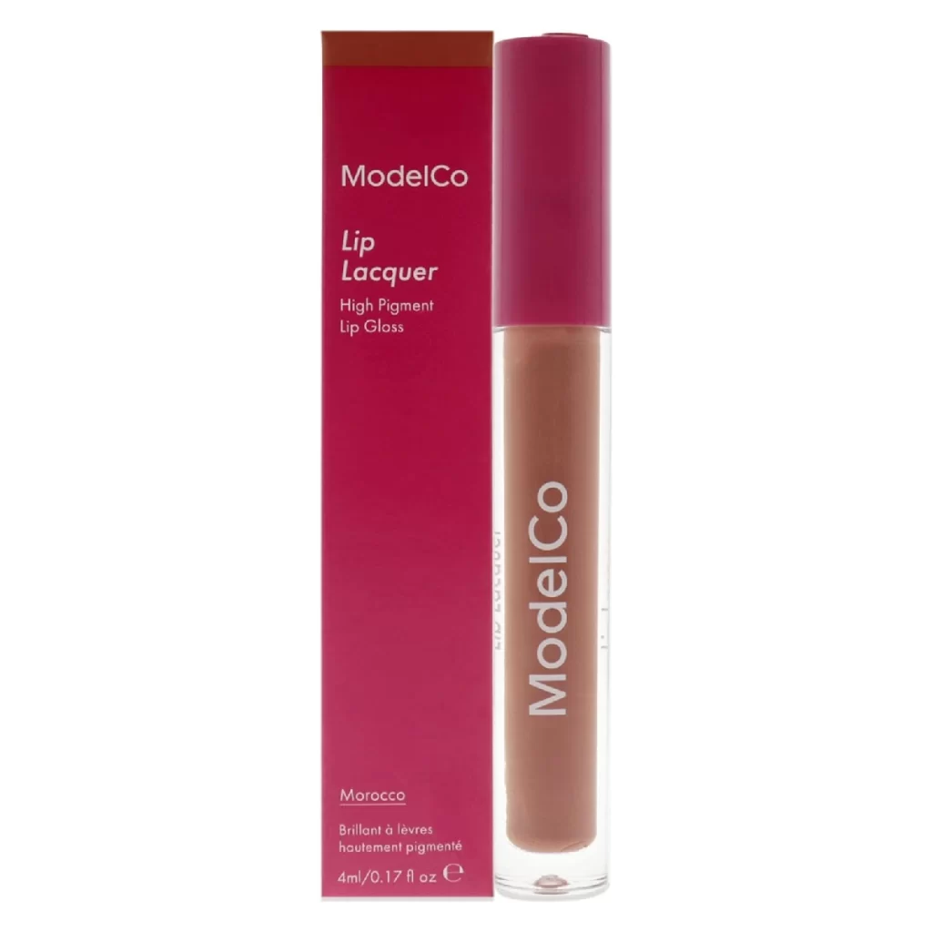 ModelCo Lip Lacquer Lip Gloss collection on a white background