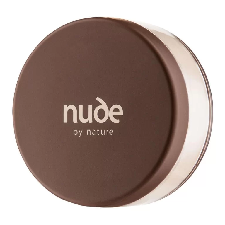 Close-up image of Nude by Nature Mineral Finishing Veil container on a white background.