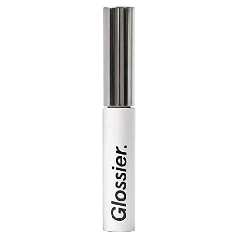 Glossier Boy Brow eyebrow gel tube on a white background