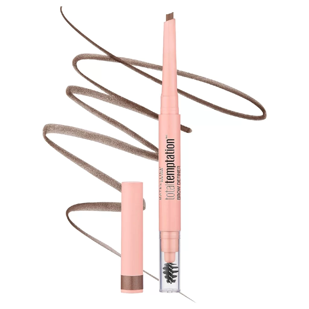 Maybelline Total Temptation Eyebrow Definer Pencil displayed on a white background.