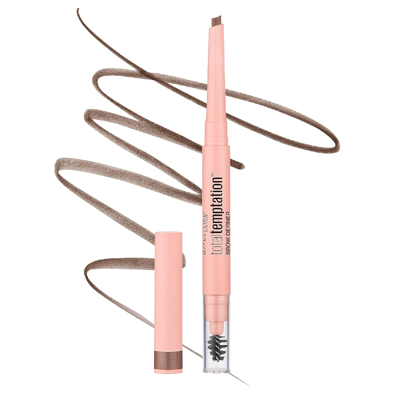 Maybelline Total Temptation Eyebrow Definer Pencil displayed on a white background.