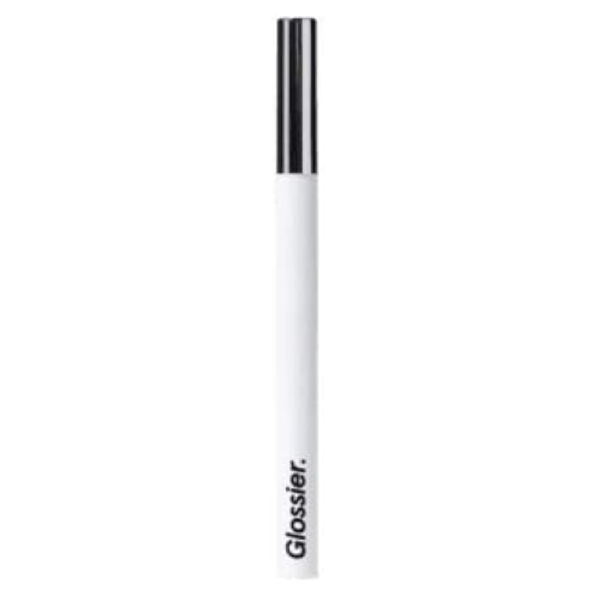 Glossier Brow Flick pen with a brush tip, ideal for creating natural-looking, hair-like strokes on brows.