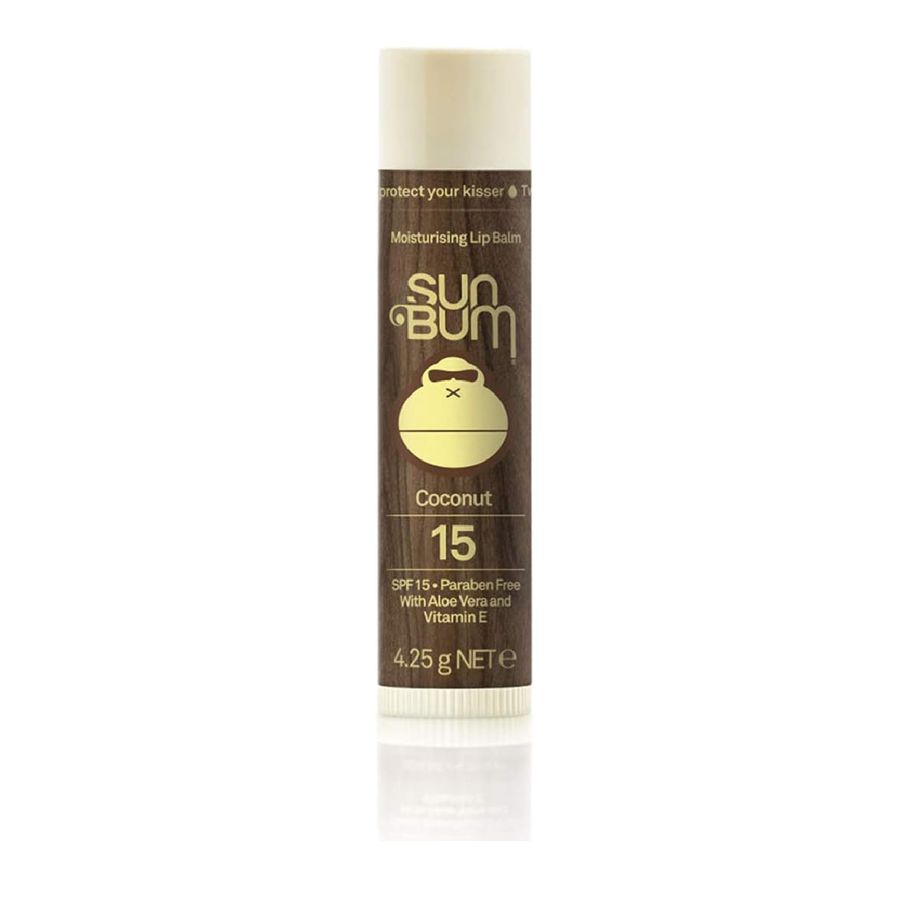 Sun Bum SPF 30 Sunscreen Lip Balm displayed against a clean white background