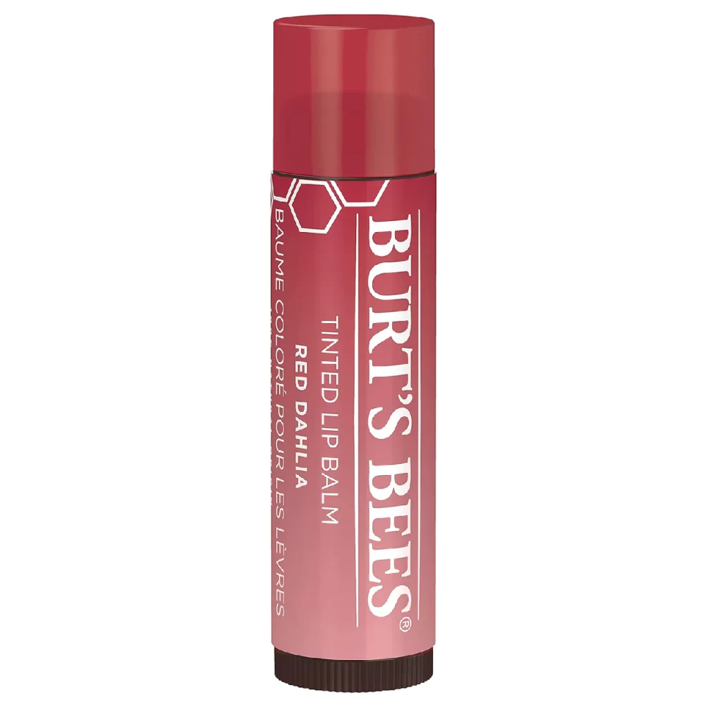 Burt's Bees Tinted Lip Balm displayed on a clean white background