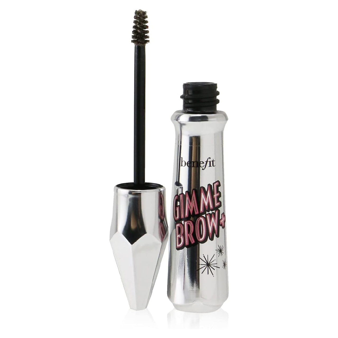 Tube of Benefit’s Gimme Brow+ Volumizing Eyebrow Gel against a white background