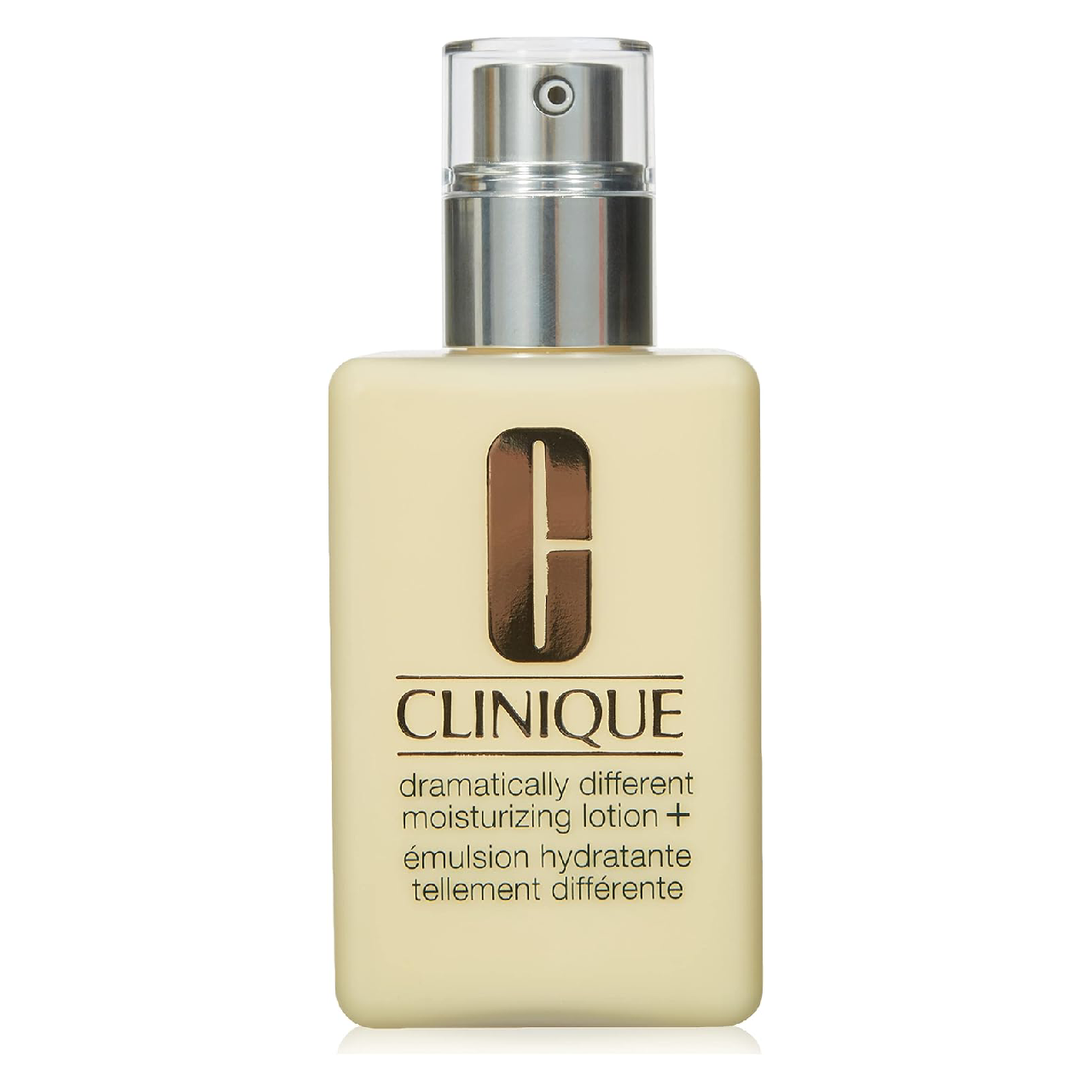 Bottle of Clinique Dramatically Different Moisturizing Lotion against a white background