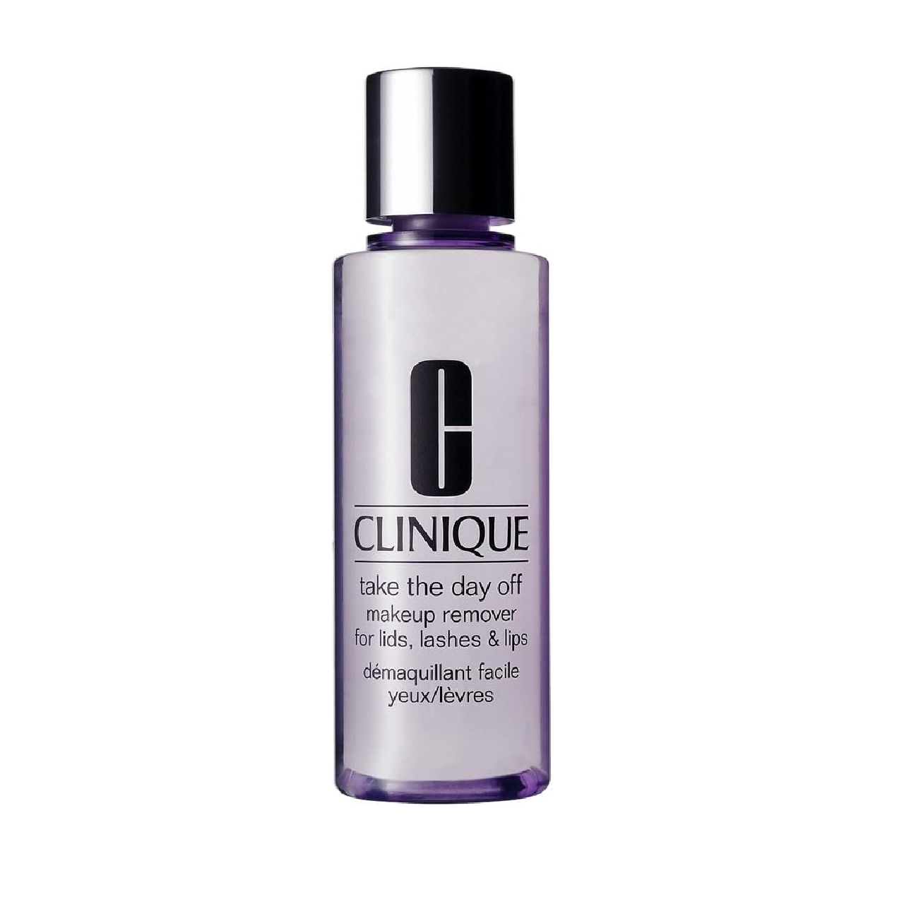 Clinique Take The Day Off Makeup Remover bottle against a white background.