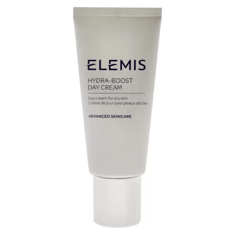 Elemis Hydra-Boost Day Cream in a tube displayed on a white background