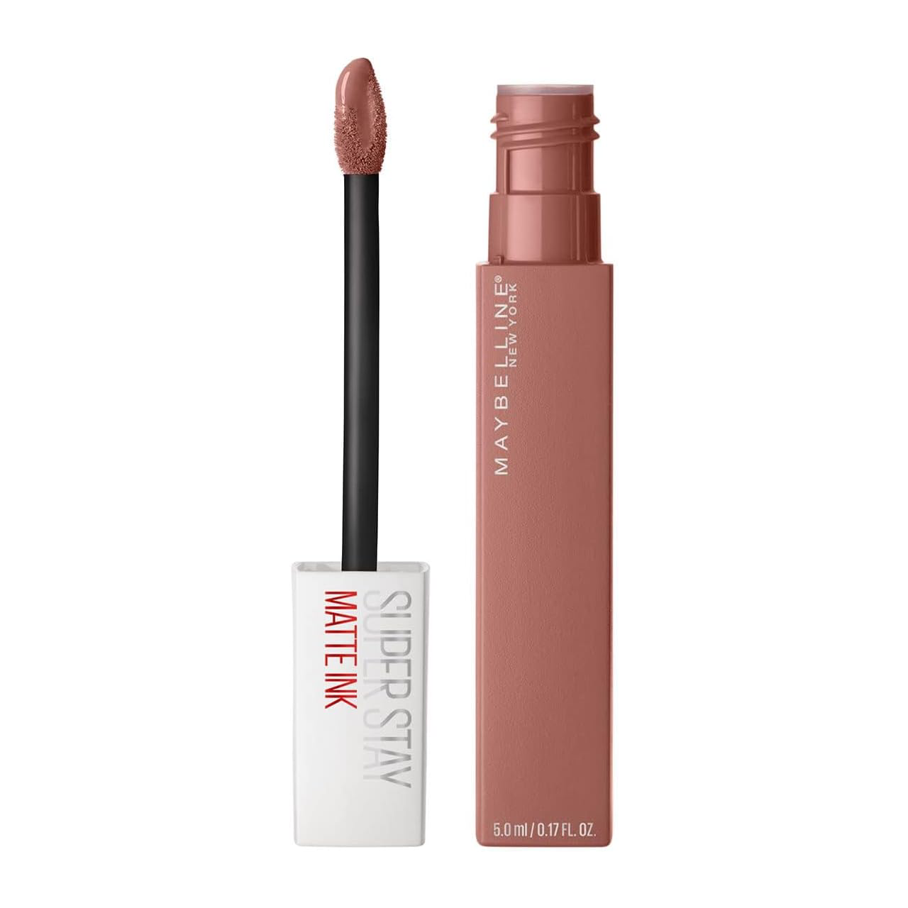 Maybelline SuperStay Matte Ink Liquid Lipstick in various shades displayed against a pure white background.