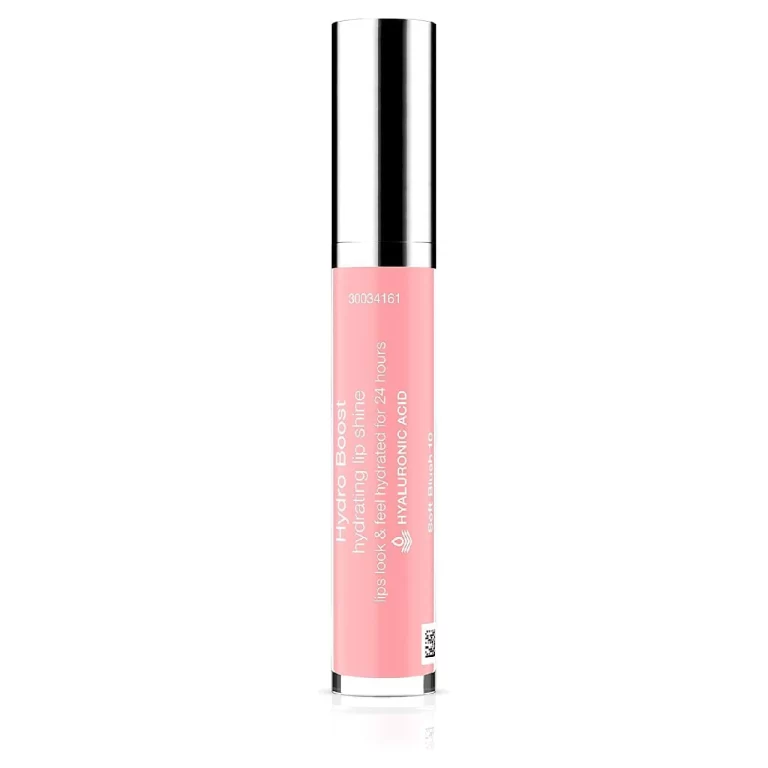 Close-up of Neutrogena Hydro Boost Hydrating Lip Shine against a white background