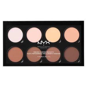 NYX Professional Makeup Highlight & Contour Pro Palette against a white background