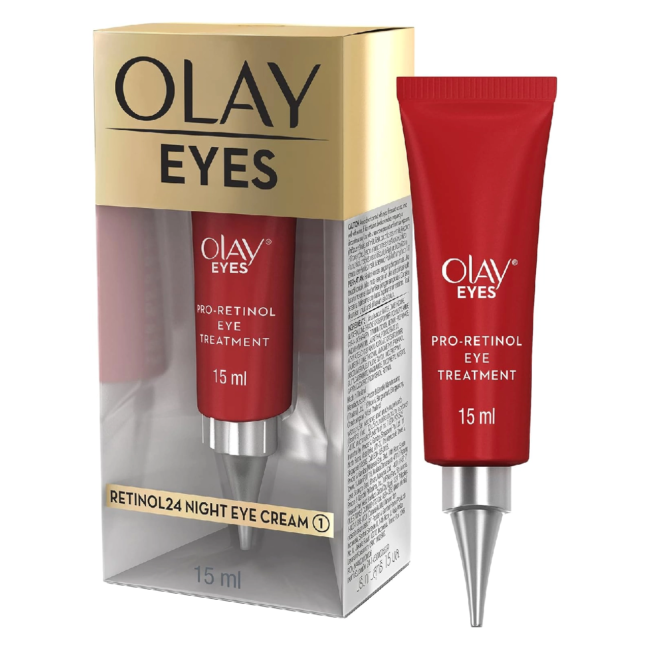 Tube of Olay Eyes Pro Retinol Eye Cream Treatment on a white background