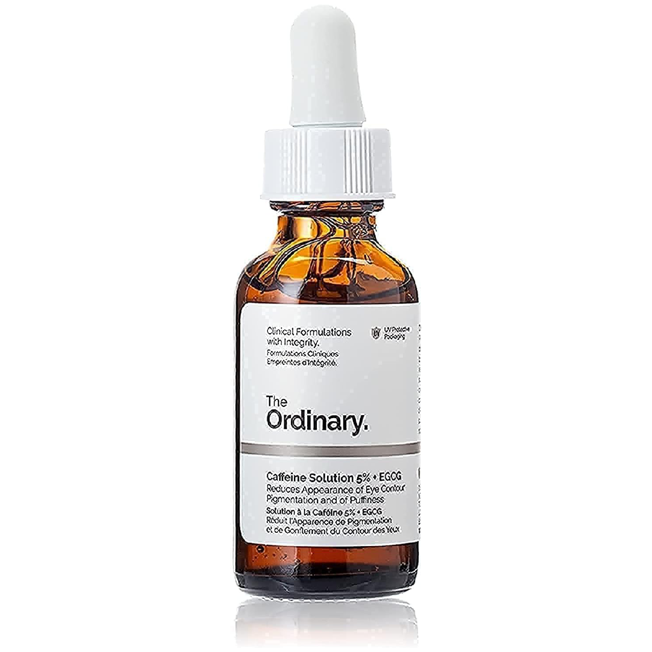 The Ordinary Caffeine Solution 5% + EGCG bottle against a white background