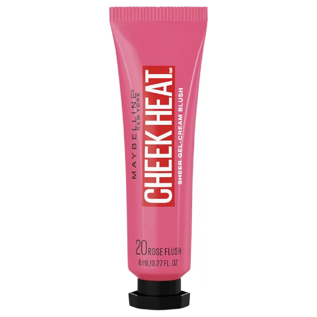 Maybelline Cheek Heat Gel Cream Blush tube against a white background