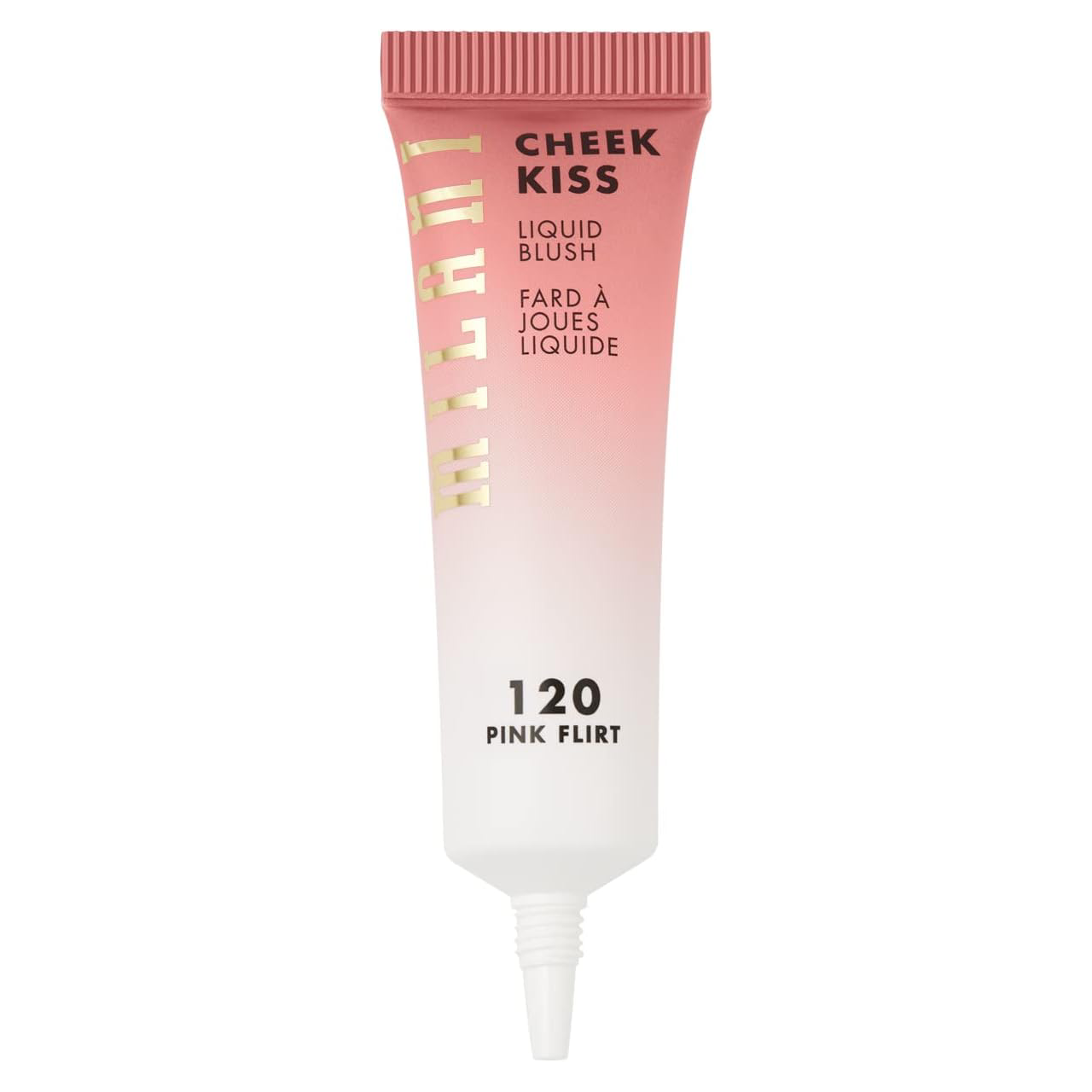 Milani Cheek Kiss Liquid Blush tube against a white background