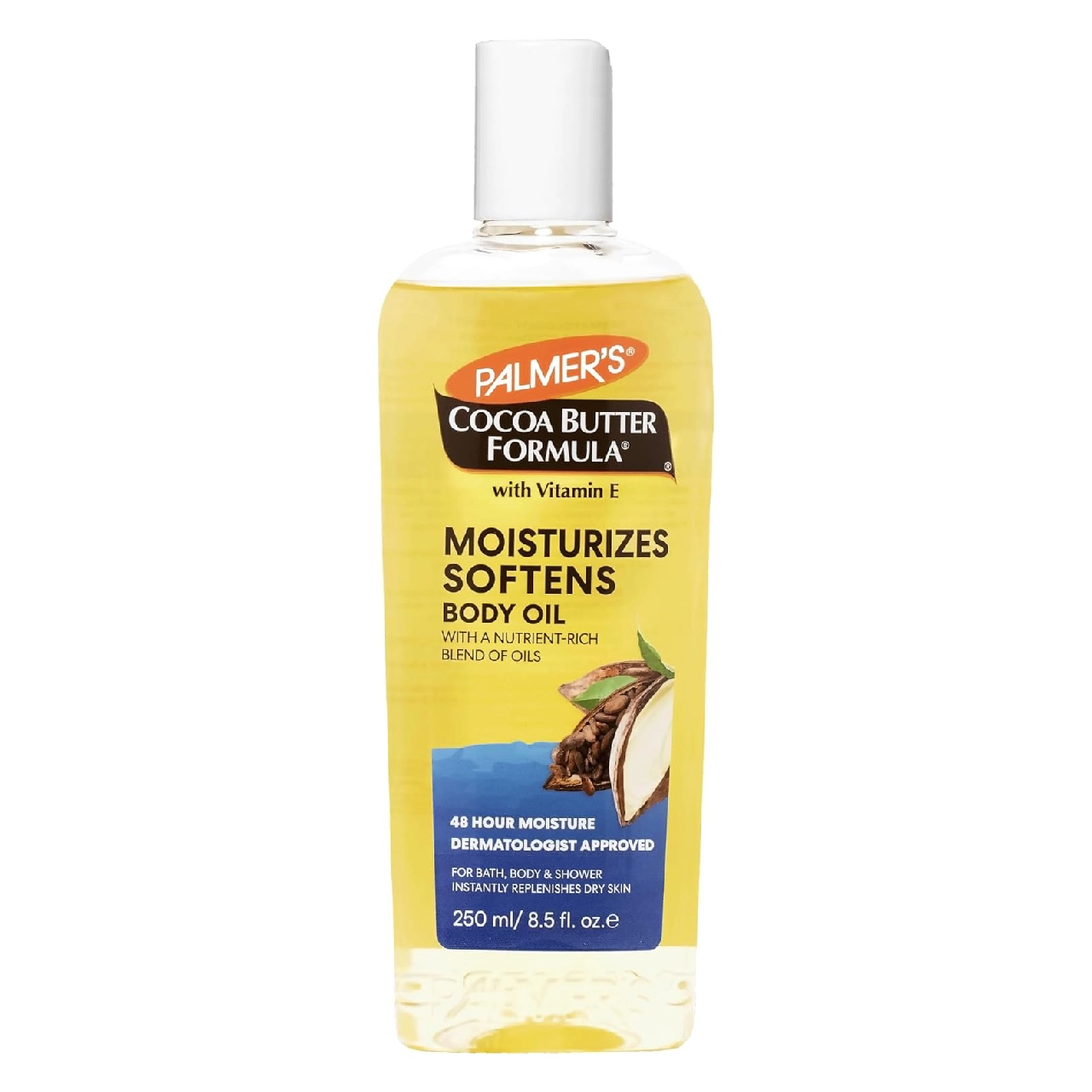 Palmer's Cocoa Butter Formula Moisturizing Body Oil against a white background