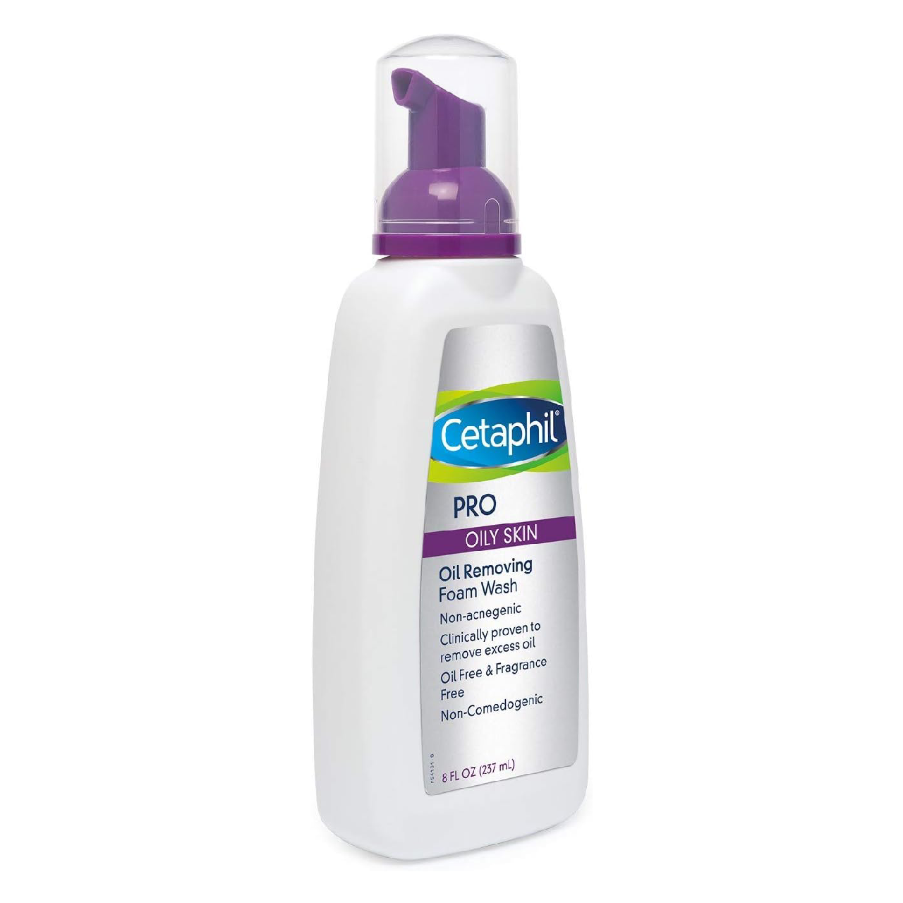 Bottle of Cetaphil Pro Oil Removing Foam Wash on a white background