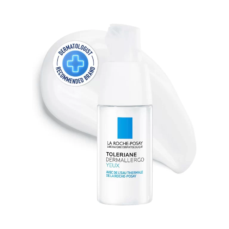 Bottle of La Roche-Posay Toleriane Ultra Eye Cream on a white background