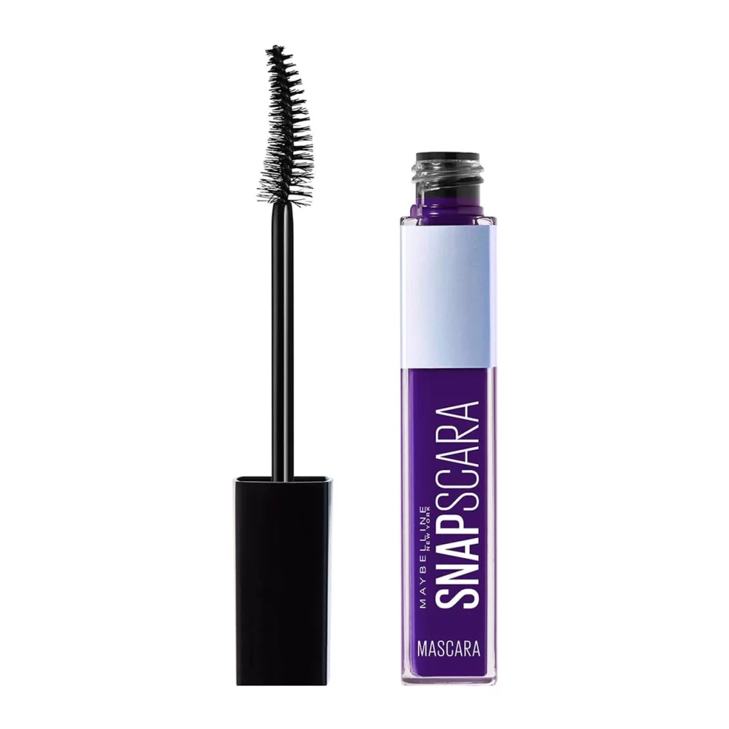 Maybelline Snapscara mascara tube against a white background