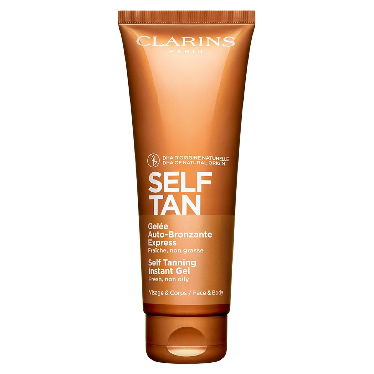 Clarins Self Tanning Instant Gel on a white background