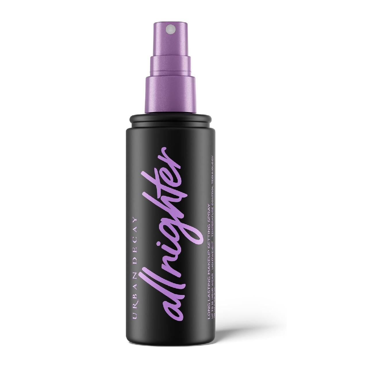 Urban Decay All Nighter long-lasting makeup setting spray displayed on a white background.