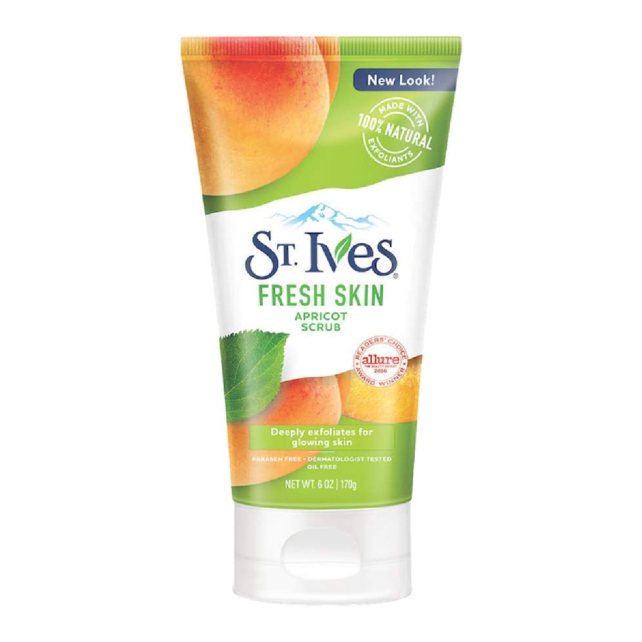 Tube of St. Ives Apricot Scrub on a white background